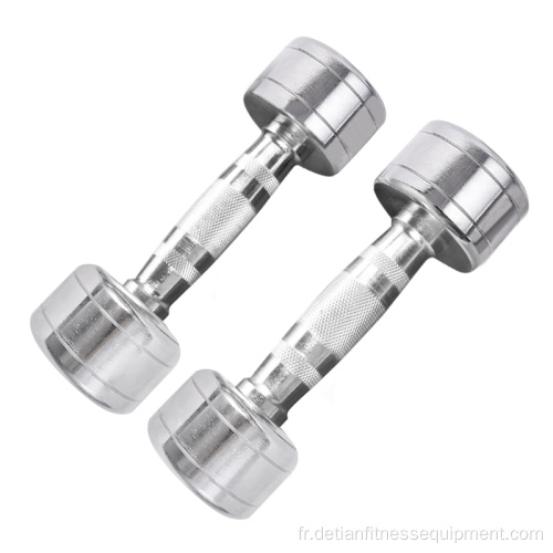 Dumbbells chromés polonais ronds personnalisés